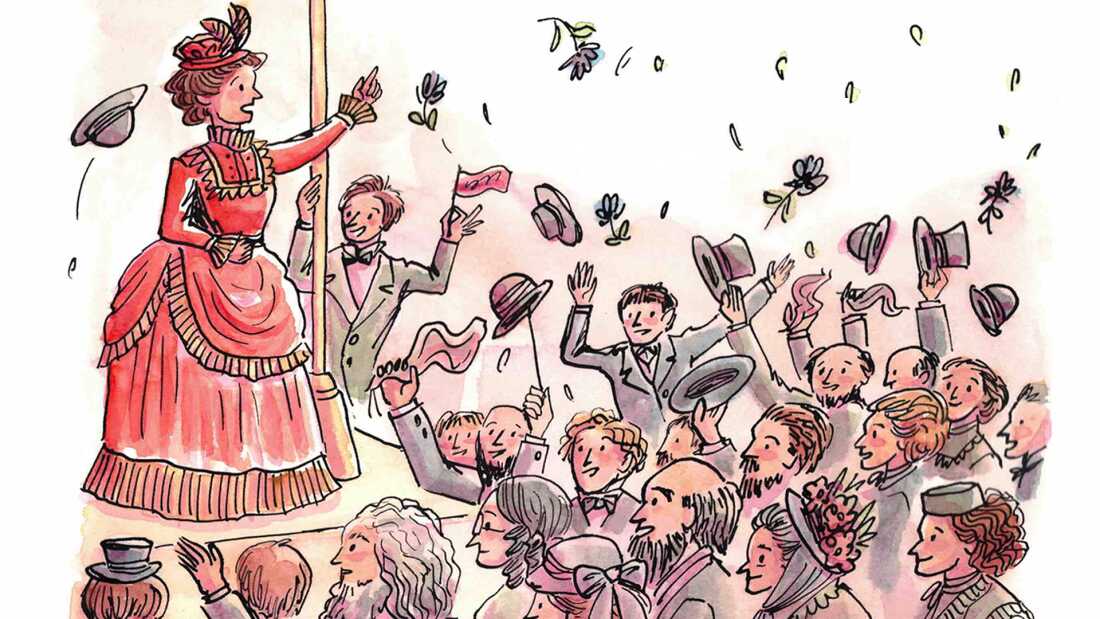 Victoria Claflin Woodhull running for president in 1872