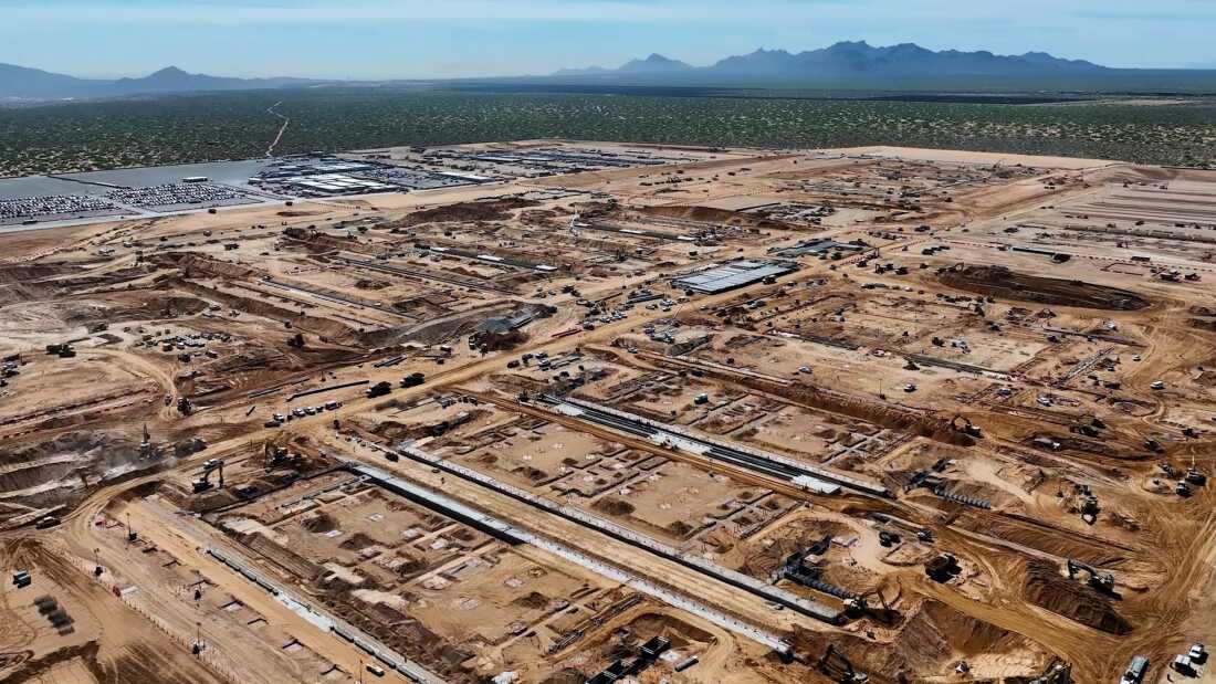 The building site for the Project Jupiter worksite in Doña Ana County, New Mexico