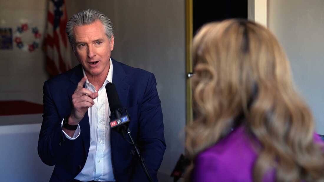 Newsom in conversation with NPR host Ailsa Chang.