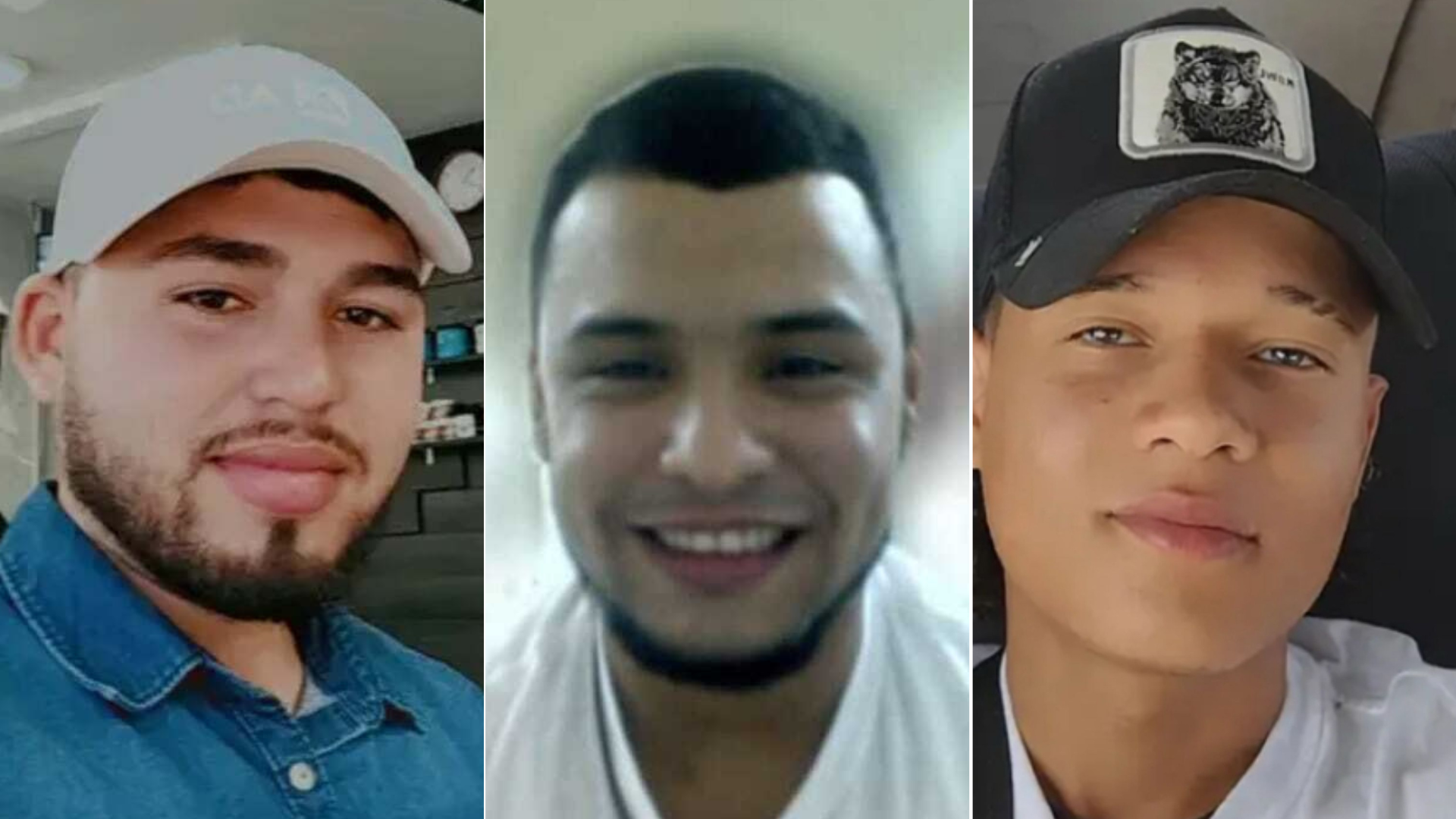 Yoiker David Sequera (left), Yoiner Purroy Roldán (center), and Mayfreed Durán Arapé (right) are part of the immigrants sent to Guantánamo Bay by the Trump administration.
