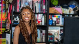 Isata Kanneh-Mason performs a Tiny Desk concert at NPR Music in Washington, D.C.