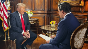 President Trump sits for an interview with FOX News Channel’s Bret Baier at the Mar-a-Lago Club in Palm Beach, Fla.