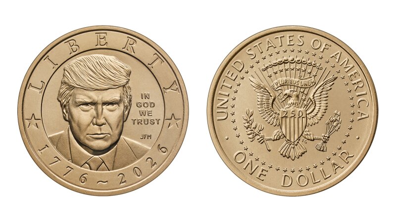 The U.S. Mint is producing a new $1 coin featuring President Donald Trump's image. 