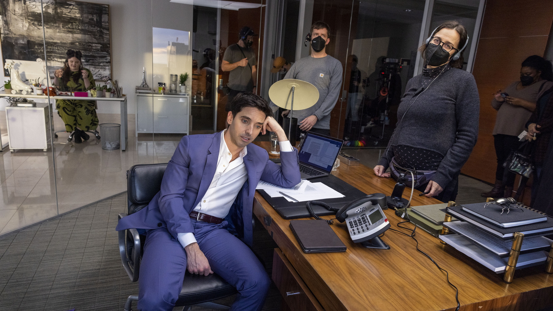 In addition to being a co-creator of the show <em>Hacks</em>, Paul W. Downs plays Jimmy, the manager of a both Deborah and Ava. The show