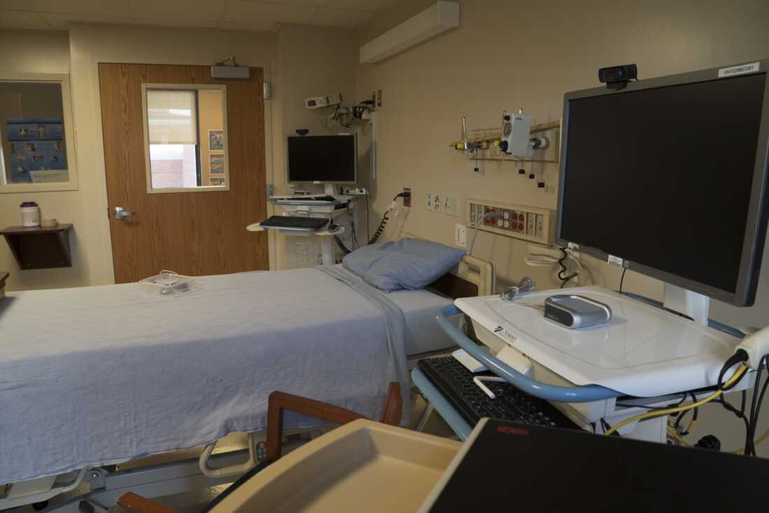 One of the rooms in the Nebraska Biocontainment Unit.