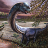 An artistic illustration of the Nagatitan, the largest dinosaur discovered in Southeast Asia.