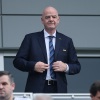 FIFA President Gianni Infantino looks on prior to the FIFA Club World Cup 2025 quarter final match between Fluminense FC and Al Hilal at Camping World Stadium in Orlando, Fl., on July 4, 2025.