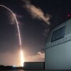 The U.S. military conducts a test of its land-based Aegis missile defense system in 2018. Such systems can track and intercept short and medium-ranged missiles but struggle against larger, more powerful intercontinental ballistic missiles of the sort used by Russia and China.