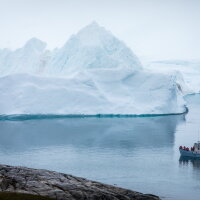 An iceberg in Ilulissat, Greenland. Ice sheets in Greenland and Antarctica are melting rapidly, and that melt will accelerate as the Earth heats up.
