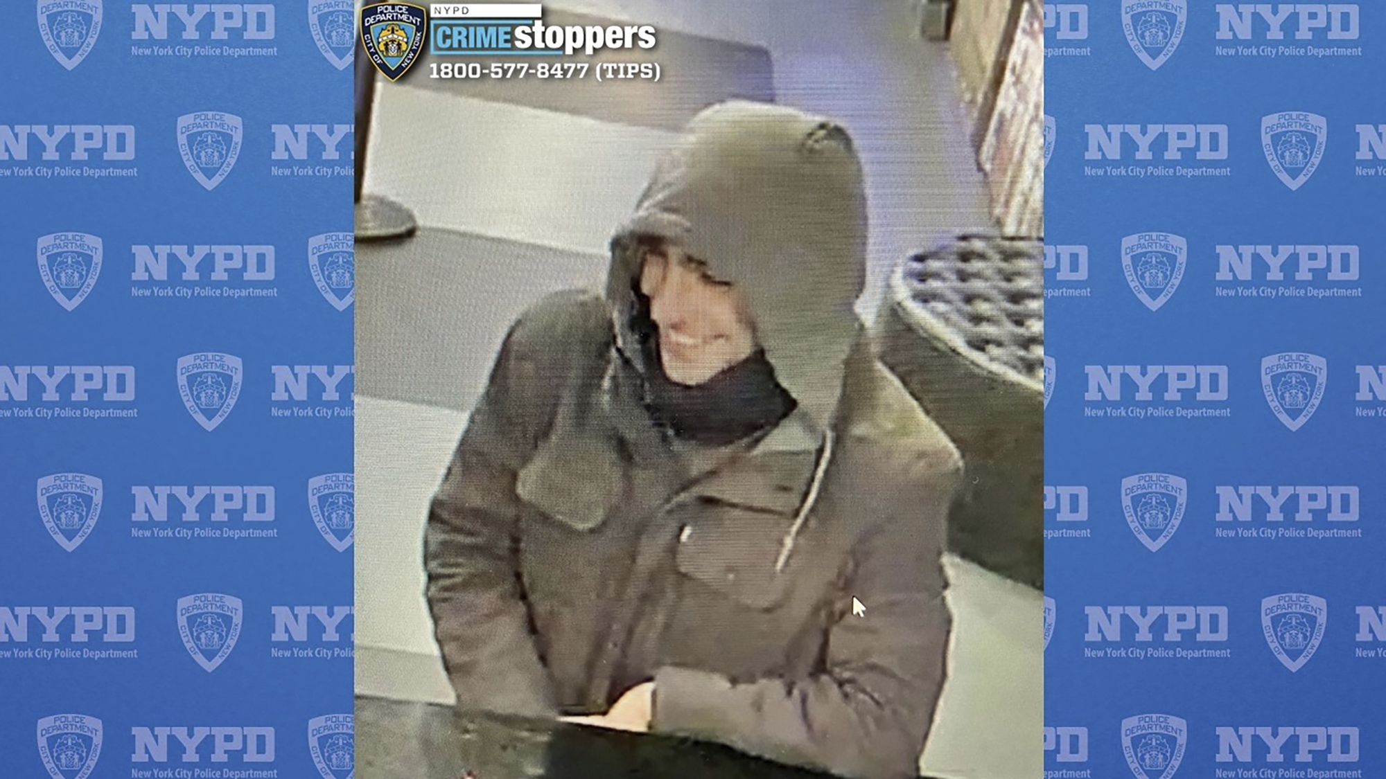 This image provided by the New York City Police Department shows a person of interest in the investigation of the killing of UnitedHealthcare CEO Brian Thompson outside a Manhattan hotel on Wednesday. (AP)