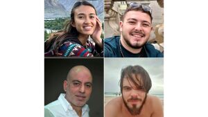 The rescued hostages were identified as Noa Argamani, 25 (upper left); Almog Meir Jan, 21 (upper right); Shlomi Ziv, 40 (bottom left); and Andrey Kozlov, 27 (bottom right.)