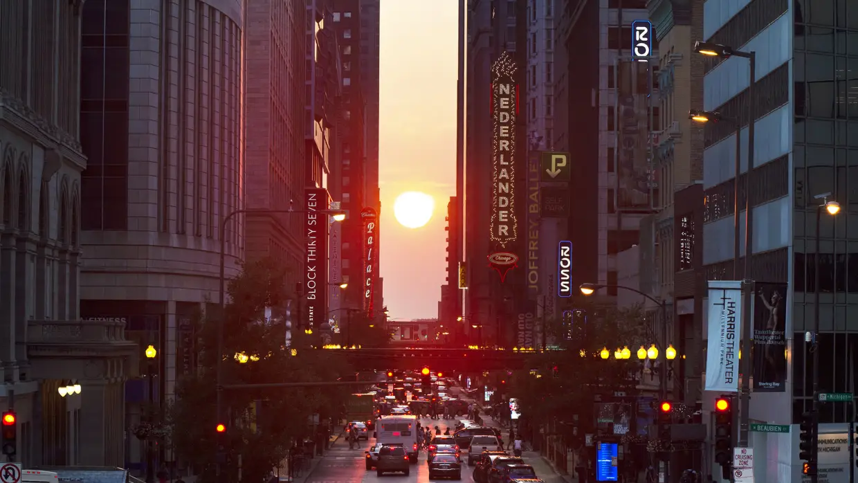 What the equinox 'henge' effect tells us about U.S. cities
