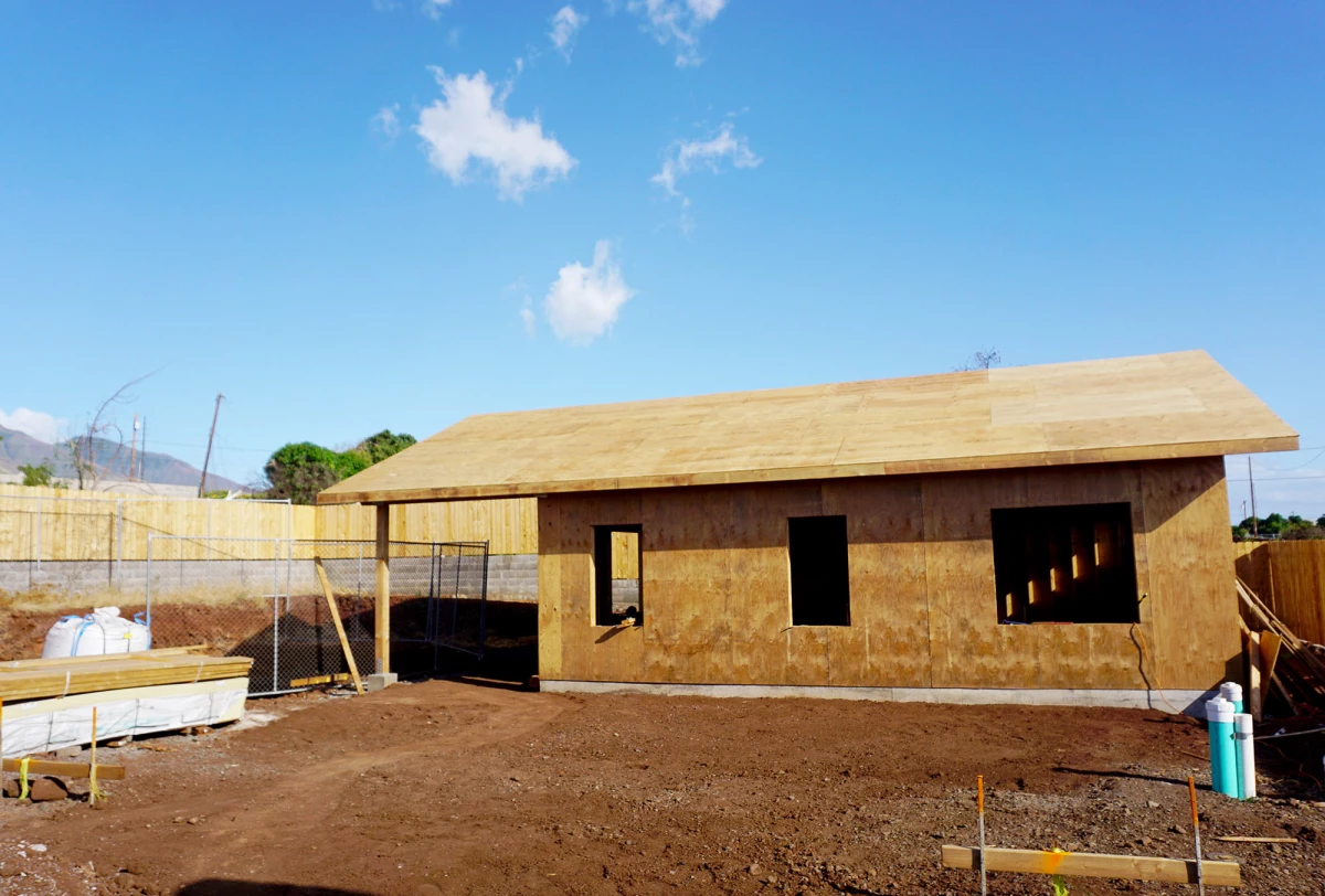 The first few houses are starting to be rebuilt in Lahaina. With more than 2,000 structures destroyed, the debris removal has taken most of the past year.