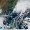 A satellite image shows Hurricane Isaias as it approaches the Gulf Coast around 5 p.m. ET Friday.