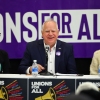 17,000 AT&T workers have been on strike for three weeks : NPR 4 Minnesota Gov. Tim Walz speaks with union organizers before they march on businesses in downtown Minneapolis on Oct. 14, 2022.