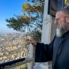 Father Fadi el-Mir looks out to the Mediterranean from Our Lady of Lebanon sanctuary. Pope Leo will meet there with clergy and other church officials. The priest says he prays the pope will inspire the church to be more responsive to the needs of Lebanese people going through difficult times.