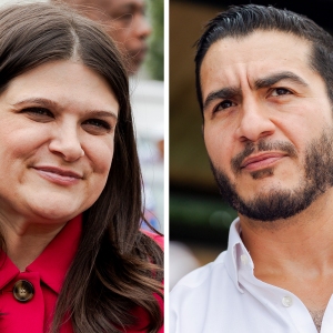 Haley Stevens speaks and interacts with voters at Councilwoman Mary Waters&rsquo; 5th Annual Senior Summer Sizzler event on July 28, 2026 at Eastern Market in Detroit, Mich.; Dr. Abdul El-Sayed at a community meetup with voters and supporters in Rouge Park on July 26, 2026 in Detroit, Mich.