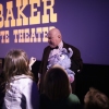 Buster Balloon shows off a puppet to children at the Vidiots theater.