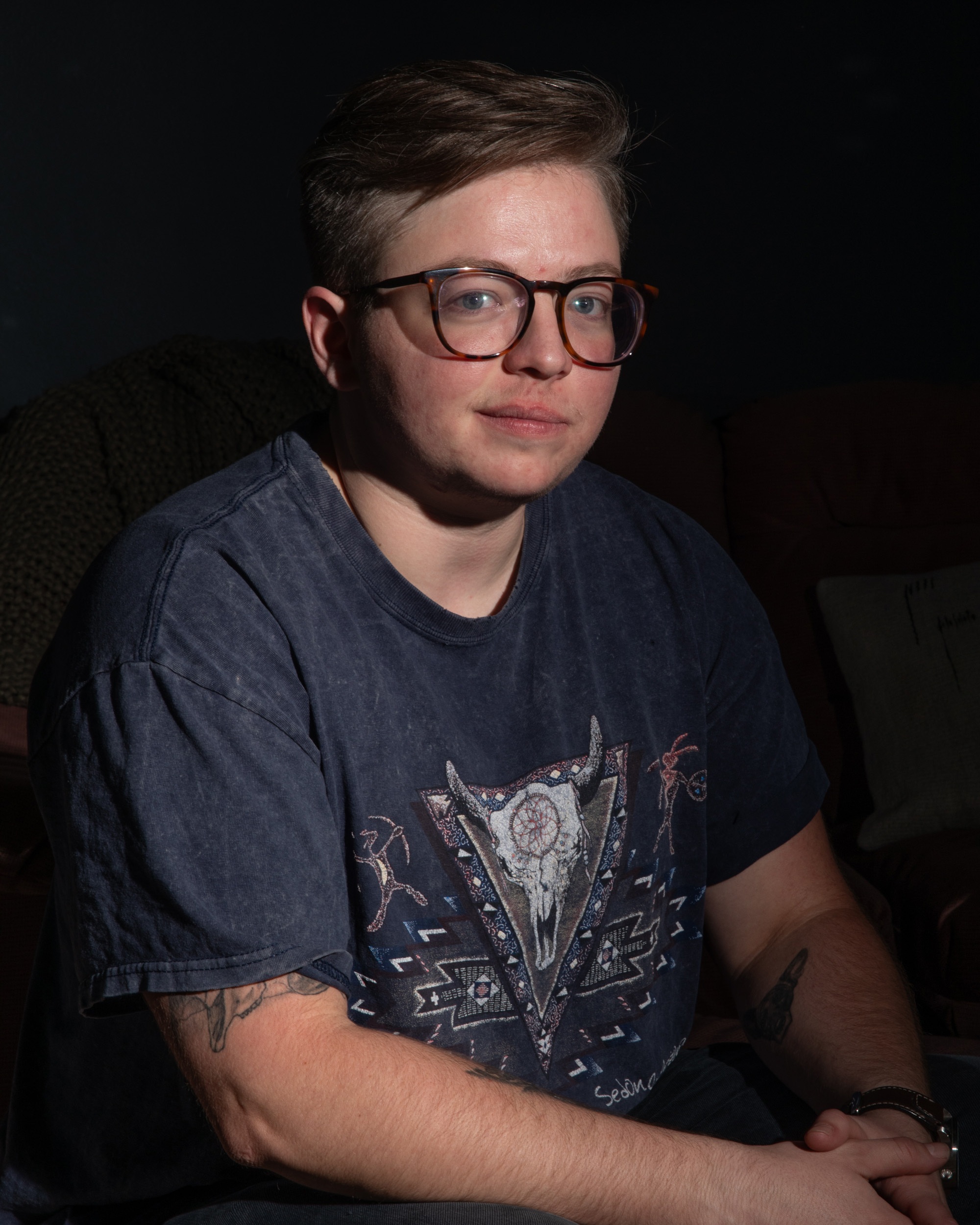 James Watts poses for a portrait in his home in downtown Las Vegas on Sept. 24, 2024.