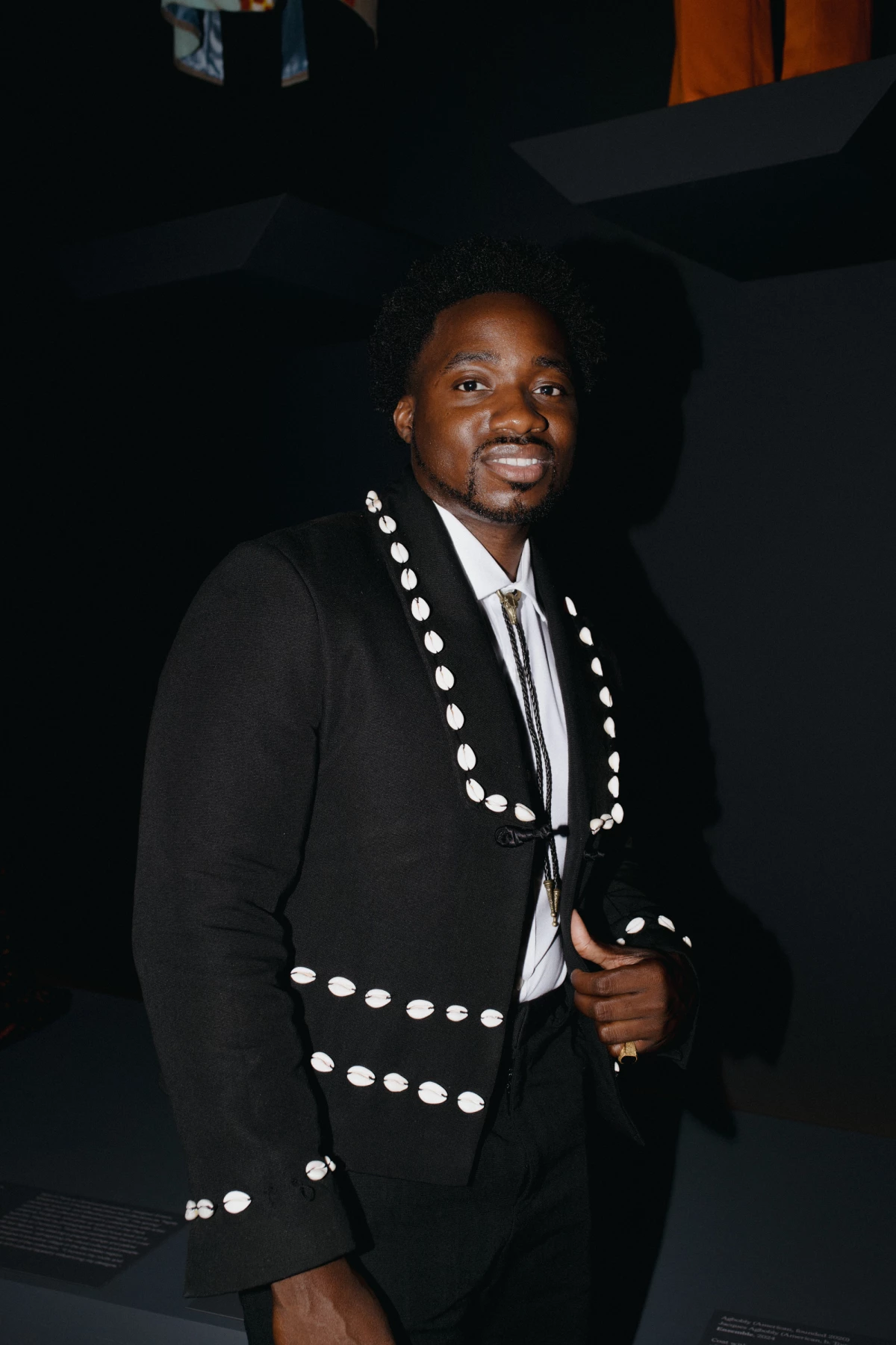 Designer Samuel Boakye poses for a portrait during a press preview for the Met's 'Superfine: Tailoring Black Style' exhibition.