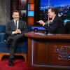 Jimmy Kimmel appeared as a guest on The Late Show with Stephen Colbert on Tuesday, September 30, a week after Kimmel's return to ABC.