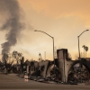 Businesses along Lake Avenue destroyed by the Eaton Fire in Altadena, California. The cause of the fire and others that broke out in Los Angeles last week are being investigated by the Bureau of Alcohol, Tobacco, Firearms and Explosives (ATF).