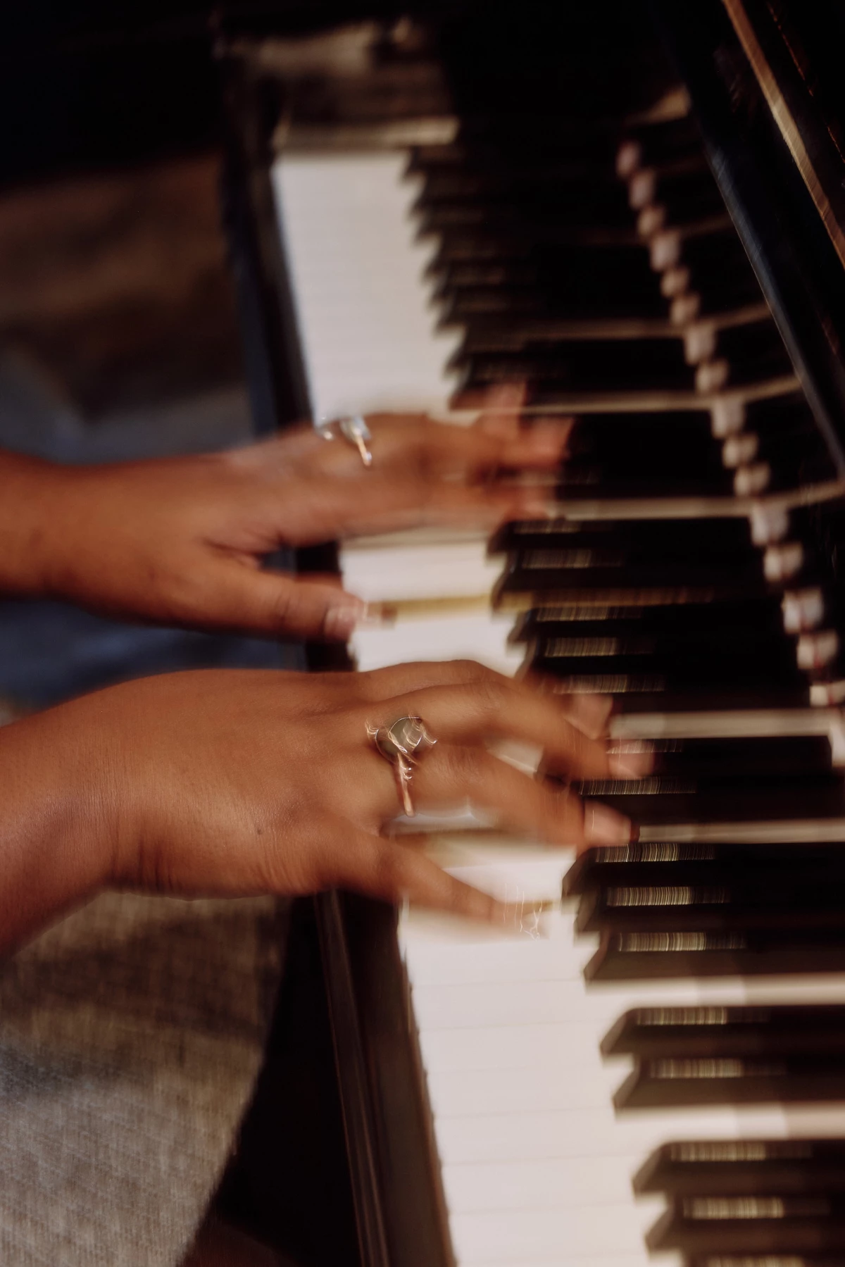 Dashiell plays the piano at The Mansion at Strathmore.