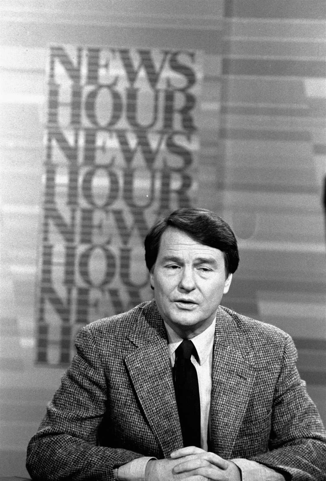 Jim Lehrer hosting PBS Newshour back in 1984