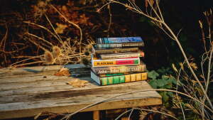Covers of Booker shortlisted books. 