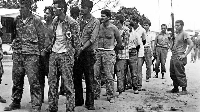 An April 1961 file photo shows a group of CIA-backed Cuban counterrevolutionaries after their capture in the Bay of Pigs, Cuba.