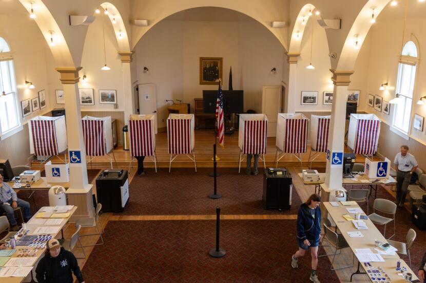 Nome's 2026 primary election polling location at Old St. Joe's Church on Aug. 18, 2026.