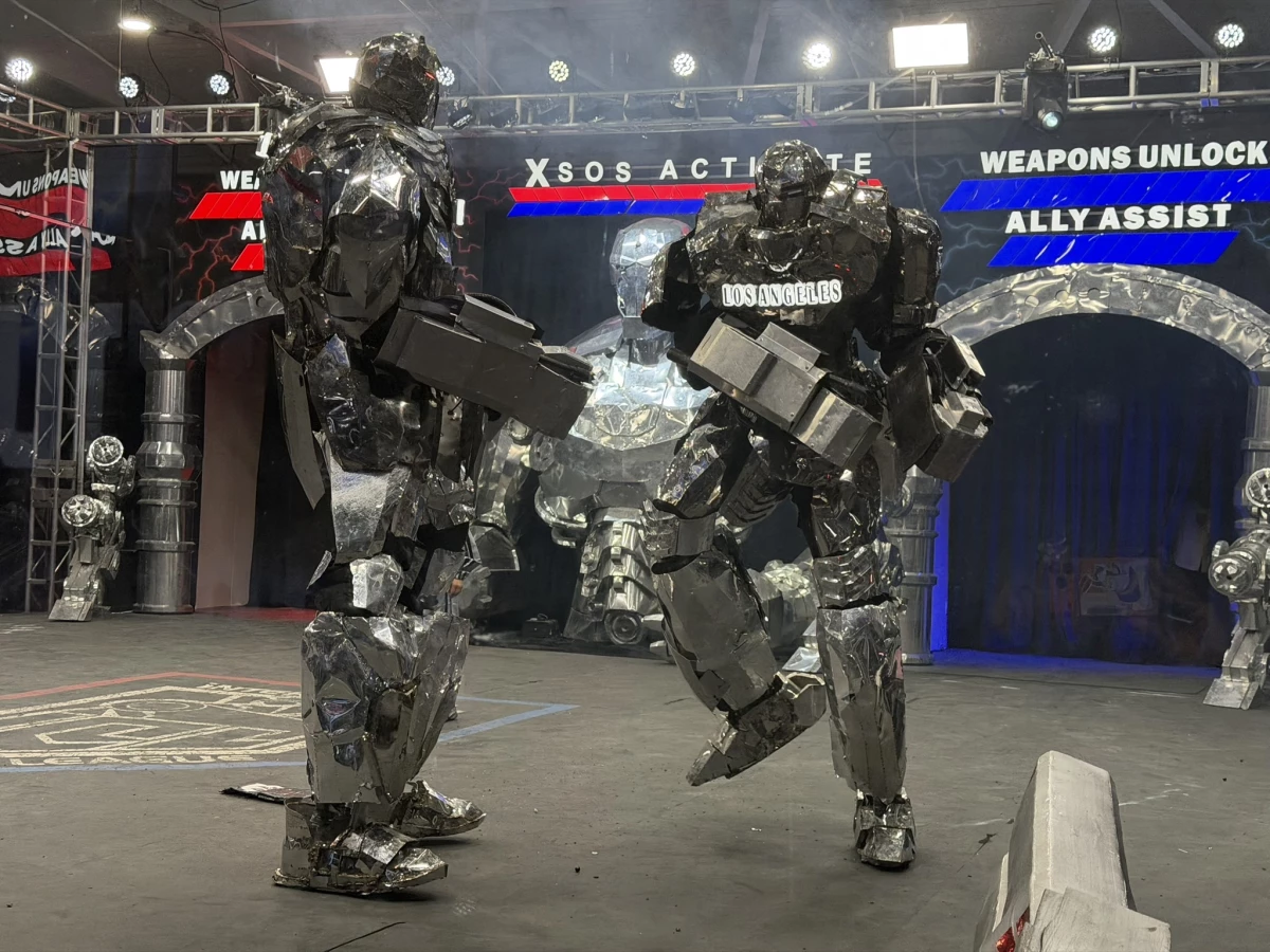 The fighters at the Interactive Combat League are more than nine feet tall, wear suits of steel and shoot exploding projectiles toward each other.