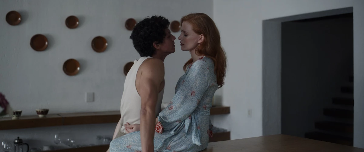 Isaac Hernández plays an undocumented immigrant who is also an aspiring dancer, and Jessica Chastain is his wealthy benefactor in Dreams.