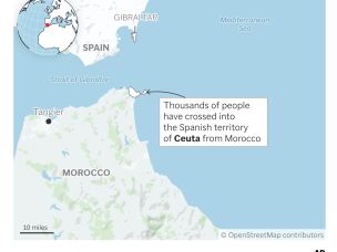 Spain's Ceuta territory is seeing an influx of migrants.