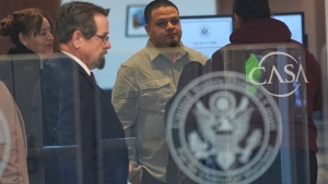Kilmar Abrego Garcia arrives at the United States District Court District of Maryland, Monday, Dec. 22, 2025, in Greenbelt, Md.