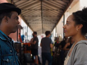 Chris Rock and Rosalind Eleazar.