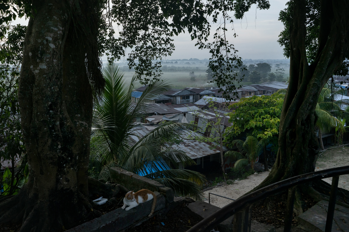 A view of the barrio of Belén seen from the city of Iquitos, Peru, on Oct. 26, 2024.