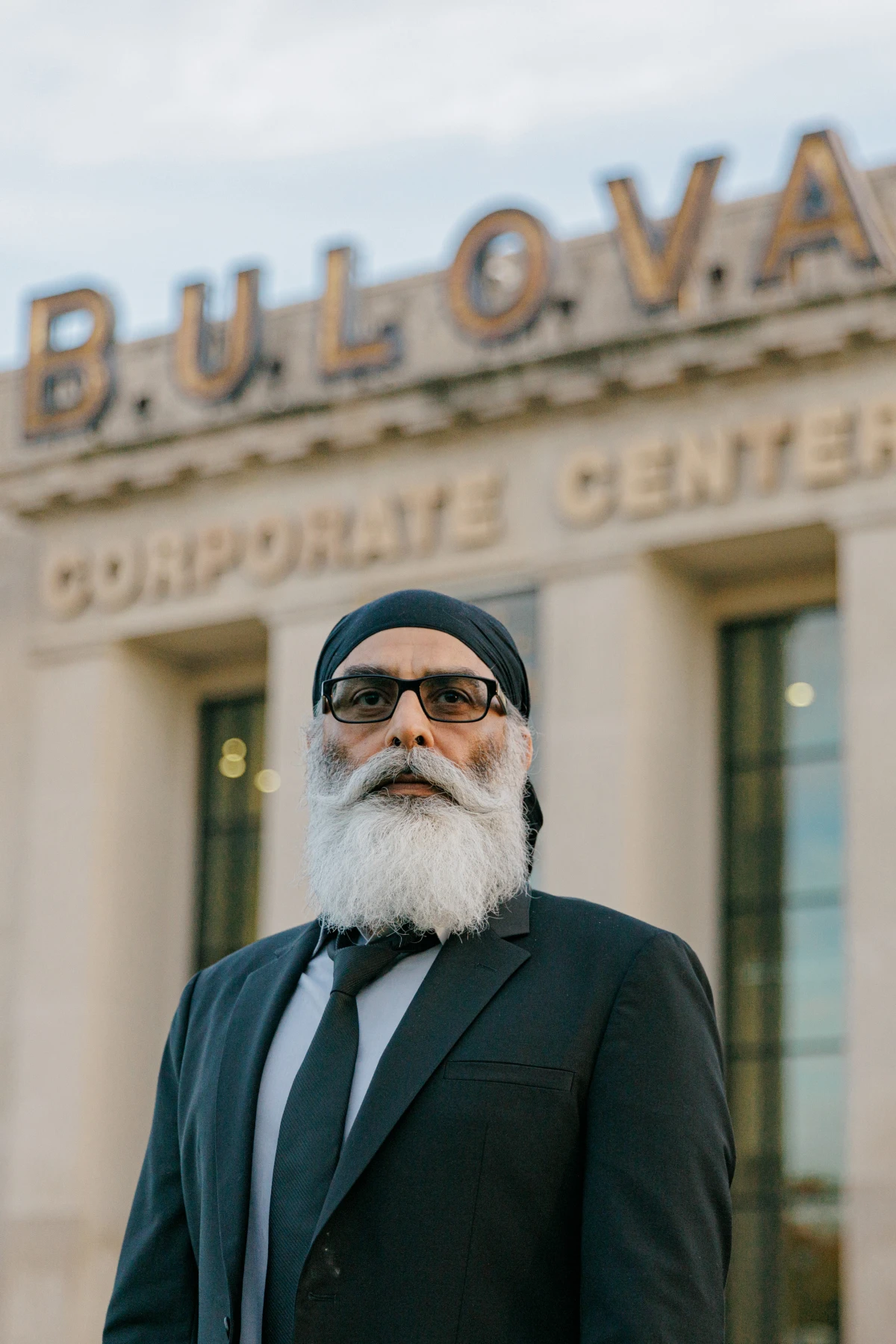 Gurpatwant Singh Pannun stands for a portrait in New York City.