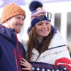United States' Breezy Johnson, right, and fiancee Connor Watkins are interviewed after he proposed to her at the end of an alpine ski, women's super-G race, at the 2026 Winter Olympics, in Cortina d'Ampezzo, Italy, Thursday, Feb. 12, 2026.