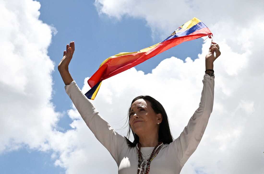 Venezuela's opposition leader María Corina Machado says the fight isn't over : NPR
