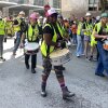 The staff of Chicago Women in Trades lead a parade of female construction workers at the Tradeswomen Build Nations conference in Chicago on September 20, 2025.