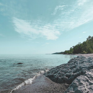 Bluffs at Lake Ontario, a 7,000-square-mile body of water located along the U.S.-Canada border between the Canadian province of Ontario and New York state.