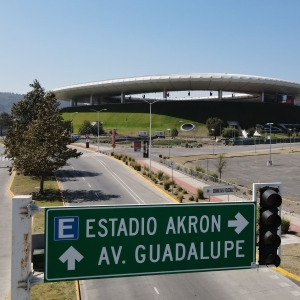 Akron Stadium, a venue for the 2026 FIFA World Cup, stands in Guadalajara, Mexico, Tuesday, Feb. 24, 2026.