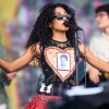 Olivia Dean performs on the Pyramid Stage during day three of Glastonbury Festival 2024 at Worthy Farm, Pilton on June 28, 2024 in Glastonbury, England.