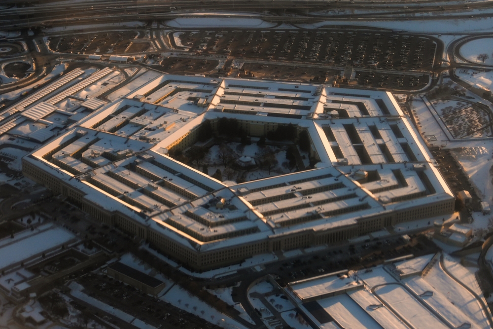 The Pentagon is seen from an airplane, Monday, Feb. 2, 2026, in Washington. (Associated Press)
