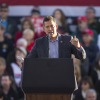 President-Elect Donald Trump has chosen former Wisconsin congressman Sean Duffy, seen here speaking at a rally in 2018, to be secretary of the Department of Transportation.