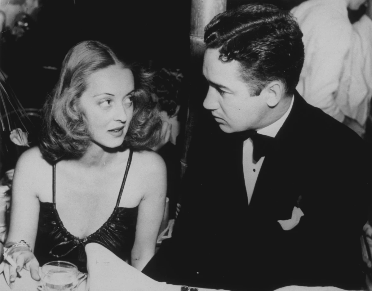 Bette Davis and her first husband, Harmon Oscar Nelson Jr., pictured in Hollywood in 1940. She claimed in her autobiography that she jokingly named the statuette after him, but later admitted she hadn't coined the term.