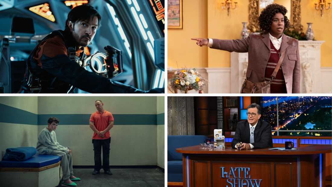 Every year, TV critic Eric Deggans gives out his own awards for the best shows and performances. This year "Deggys go to: Andor, clockwise from top left, The Residence, The Late Show with Stephen Colbert and Adolescence.