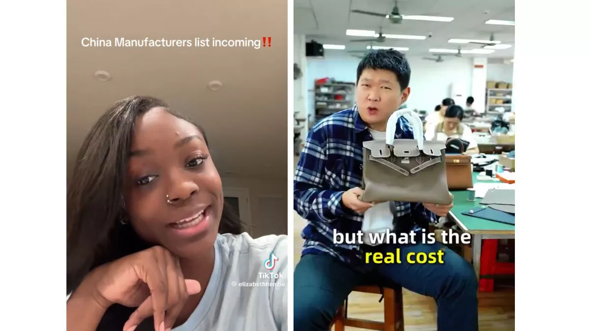 These TikTok videos focus on the idea that Chinese manufacturers are selling luxury goods that are the same quality as well-known brands for a fraction of the price, and urging consumers to buy directly from them.