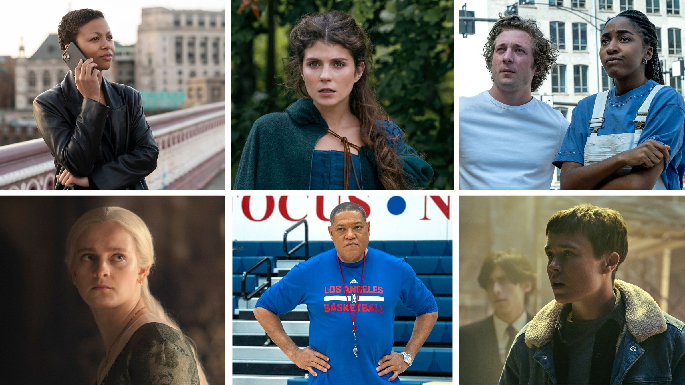 Clockwise from top left: <em>Industry</em>, <em>My Lady Jane</em>, <em>The Bear</em>, <em>The Umbrella Academy</em>, <em>Clipped</em> and <em>House of the Dragon</em> (Nick Strasburg/HBO, Jonathan Prime/Prime Video, Chuck Hodes/FX, Christos Kalohoridis/Netflix, Kelsey McNeal/FX, Ollie Upton/HBO)